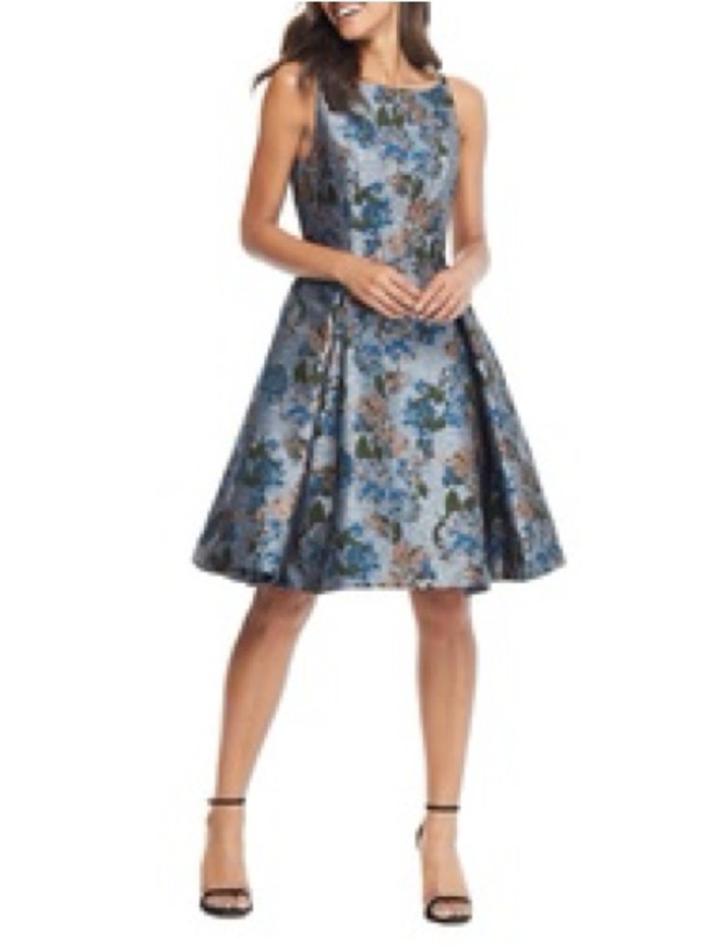 Glamorous, Party Gal Meets Glam Blue Floral A-Line Dress